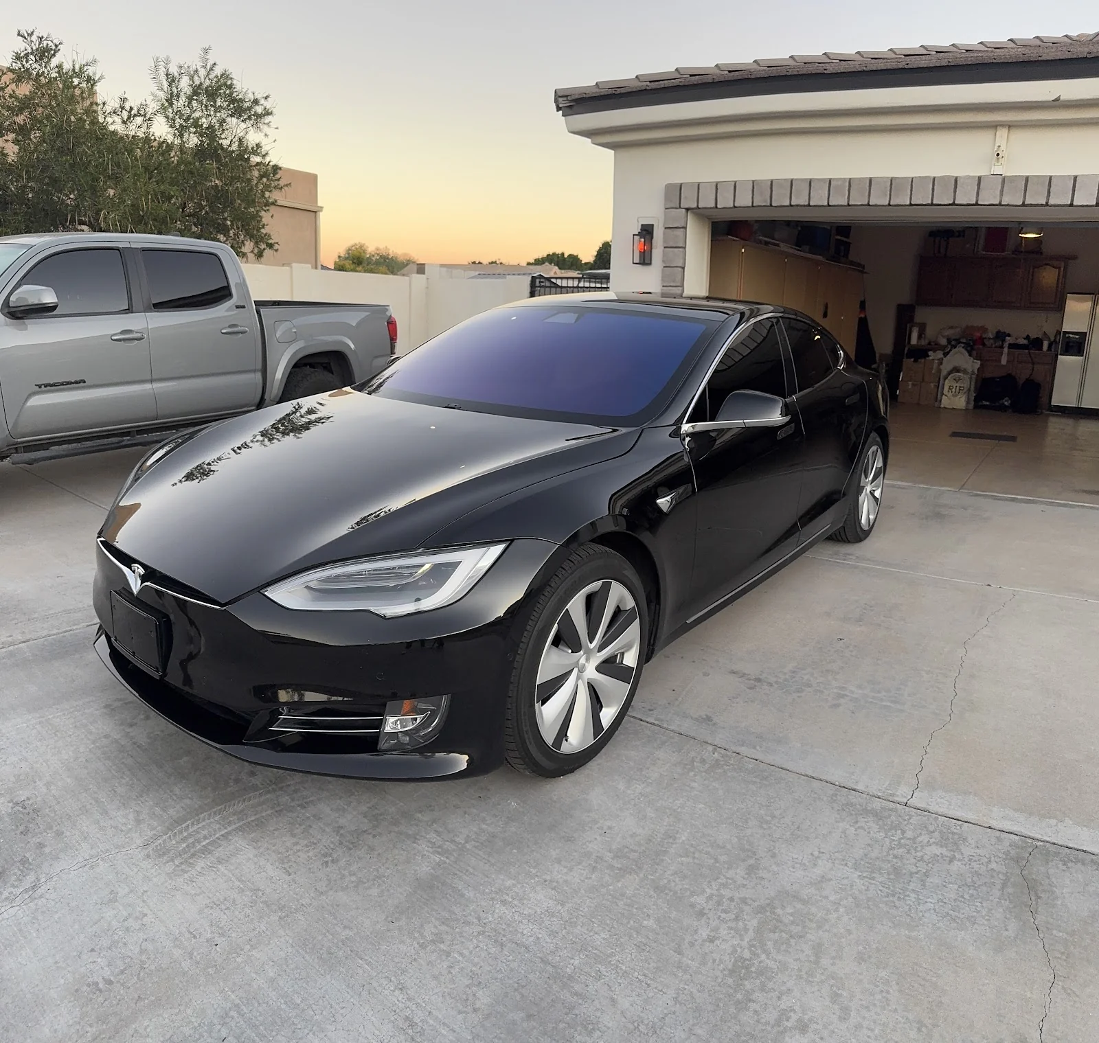 Tesla with fresh window tint by SVR Auto Lab
